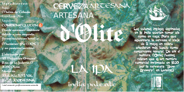 La IPA - Cerveza artesana d'Olite